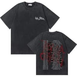 Washed Vintage Rapper Lil Durk Healing Tour T-shirt Men Women Hip Hop Fashion Oversized Tshirt Male Casual 100% Cotton T Shirts