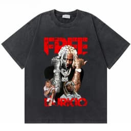 Washed Vintage Rapper Lil Durk Healing Tour T-shirt Men Women Hip Hop Fashion Oversized Tshirt Male Casual 100% Cotton T Shirts