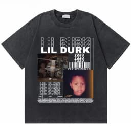 Washed Vintage Rapper Lil Durk Healing Tour T-shirt Men Women Hip Hop Fashion Oversized Tshirt Male Casual 100% Cotton T Shirts
