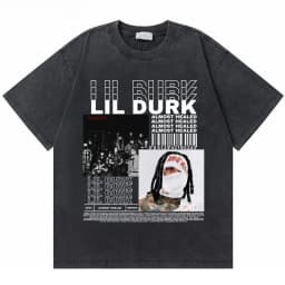 Washed Vintage Rapper Lil Durk Healing Tour T-shirt Men Women Hip Hop Fashion Oversized Tshirt Male Casual 100% Cotton T Shirts