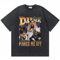 Washed Vintage Rapper Lil Durk Healing Tour T-shirt Men Women Hip Hop Fashion Oversized Tshirt Male Casual 100% Cotton T Shirts