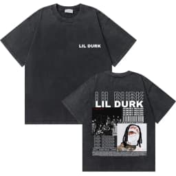 Washed Vintage Rapper Lil Durk Healing Tour T-shirt Men Women Hip Hop Fashion Oversized Tshirt Male Casual 100% Cotton T Shirts