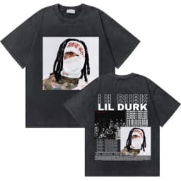 Washed Vintage Rapper Lil Durk Healing Tour T-shirt Men Women Hip Hop Fashion Oversized Tshirt Male Casual 100% Cotton T Shirts