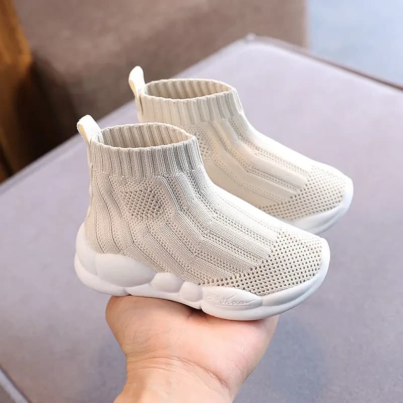 Children's Sneakers Spring Autumn Breathable Girls Causal High-top Socks Shoes Fashion Versatile Kids Causal Boys Running Shoes
