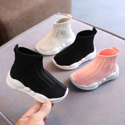 Children's Sneakers Spring Autumn Breathable Girls Causal High-top Socks Shoes Fashion Versatile Kids Causal Boys Running Shoes