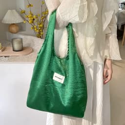 Simple Design Women's Vest Shoulder Bag Large Capacity Pearlescent Female Shopping Bags Commute College Girls Book Tote Handbags
