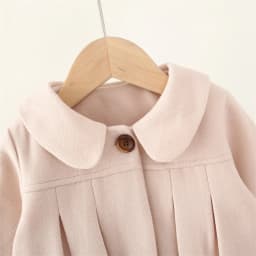 Ruffled Single Breasted Infant Wool Coat Spring and Autumn New Girls' Baby Long Sleeve Coat Soft Girl Children'S Clothing