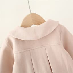 Ruffled Single Breasted Infant Wool Coat Spring and Autumn New Girls' Baby Long Sleeve Coat Soft Girl Children'S Clothing