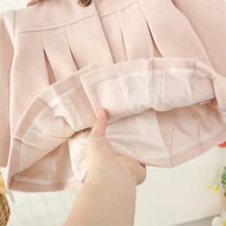 Ruffled Single Breasted Infant Wool Coat Spring and Autumn New Girls' Baby Long Sleeve Coat Soft Girl Children'S Clothing