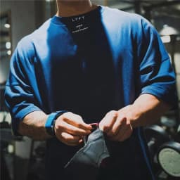 JAPAN&UK Harajuku Gym Shirt Sport T Shirt Men Short Sleeve Running Shirt Men Workout Training Tees Fitness Loose Large Size Tops