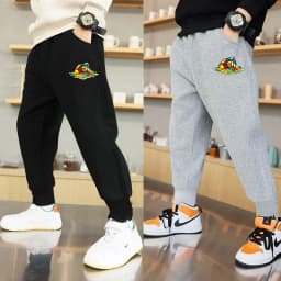 Kids Fashion Elastic Waist Pleasure Letter Print Sports Pants Boys Spring Summer Loose Breathable Jogging Pants