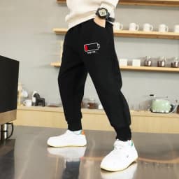 Kids Fashion Elastic Waist Pleasure Letter Print Sports Pants Boys Spring Summer Loose Breathable Jogging Pants