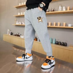 Kids Fashion Elastic Waist Pleasure Letter Print Sports Pants Boys Spring Summer Loose Breathable Jogging Pants