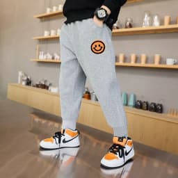 Kids Fashion Elastic Waist Pleasure Letter Print Sports Pants Boys Spring Summer Loose Breathable Jogging Pants
