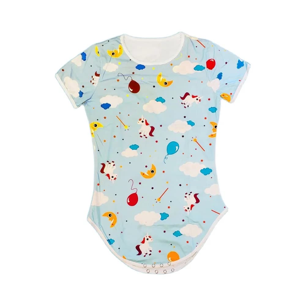 DDLG Adult Bodysuit Pajamas Snap Crotch Romper Onesie For Adult Baby Diaper lover Boys For Adult Baby Girl