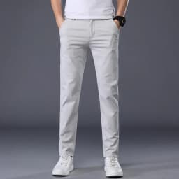 7 Colors Summer Thin Men's Casual Pants Stretch Cotton Slim Fashion Business Trousers High Quality Male Clothes