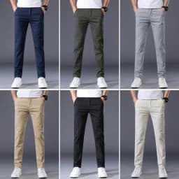 7 Colors Summer Thin Men's Casual Pants Stretch Cotton Slim Fashion Business Trousers High Quality Male Clothes