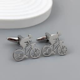 Bicycle racer gold-plated cufflinks, black stainless steel cuffs, men's shirt button accessories, business formal wear