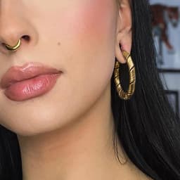 Casvort 2PCS 316 Stainless Steel Round Punk Ear Weights Hanger Ear Plugs for Stretched Lobe Piercing Women Men Body Jewelry