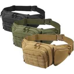 Men Nylon Shoulder Hiking Mobile Phone Bag Tactical Multi-function Waist Pack Fanny Packs Sports High-capacity Waist Bag
