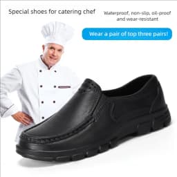 Chef shoes four seasons new anti slip oil resistant plus size business casual men's work EVA shoes fashion comfort soft soled