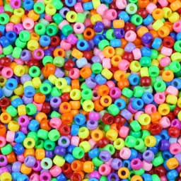 500g/Bag About 1850pcs 6x9mm Acrylic Large Hole Pony Beads For Jewelry Making Friendship Bracelets Key Chains Crafts Accessories