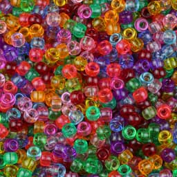500g/Bag About 1850pcs 6x9mm Acrylic Large Hole Pony Beads For Jewelry Making Friendship Bracelets Key Chains Crafts Accessories