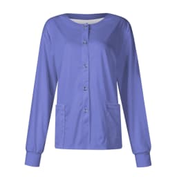 New Women Long Sleeve Pocket Working Stand-Up Collar Solid Color Single-Breasted Protective Overalls Cardigan Jacket Top