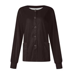 New Women Long Sleeve Pocket Working Stand-Up Collar Solid Color Single-Breasted Protective Overalls Cardigan Jacket Top