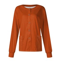 New Women Long Sleeve Pocket Working Stand-Up Collar Solid Color Single-Breasted Protective Overalls Cardigan Jacket Top