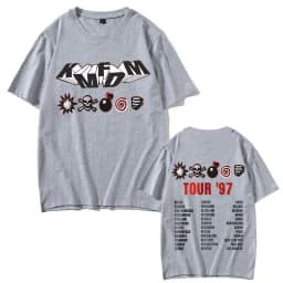 Rock Band Kmfdm Tour 97 Graphic T Shirts Men Women Vintage Gothic Punk T-shirt Unsiex Pure Cotton Casual Oversized Short Sleeve
