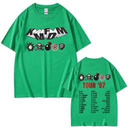 Rock Band Kmfdm Tour 97 Graphic T Shirts Men Women Vintage Gothic Punk T-shirt Unsiex Pure Cotton Casual Oversized Short Sleeve
