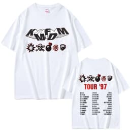 Rock Band Kmfdm Tour 97 Graphic T Shirts Men Women Vintage Gothic Punk T-shirt Unsiex Pure Cotton Casual Oversized Short Sleeve