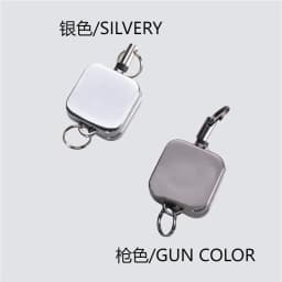 30CM Metal Square Mini Easy To Pull Key Chain Extendable Hanging Rope Buckle Keychain Anti Loss Anti Theft Employee’s Card H10
