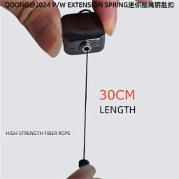 30CM Metal Square Mini Easy To Pull Key Chain Extendable Hanging Rope Buckle Keychain Anti Loss Anti Theft Employee’s Card H10