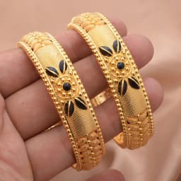 2pcs 24K Gold Color Bangles Arabic Ethiopian Nigerian Banquet Wedding Bracelets Party Choker Copper Jewelry Gifts