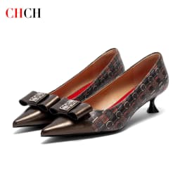 CHCH Women's High Heels Winter Anti Velvet Women's Shoes Business Dinner Black Heels 5cm