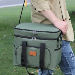 Multifunctional Double Layers Tote Cooler Lunch Bags for Women Men Large Capacity Travel Picnic Lunch Box with Shoulder Strap