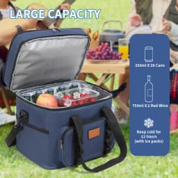 Multifunctional Double Layers Tote Cooler Lunch Bags for Women Men Large Capacity Travel Picnic Lunch Box with Shoulder Strap
