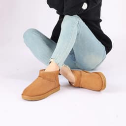 Litfun Women Winter Snow Boots Classic Fur Plush Ankle Snow Boots Brand Outdoor Antiskid Short Boot Warm Fuzzy Home Cotton Shoes