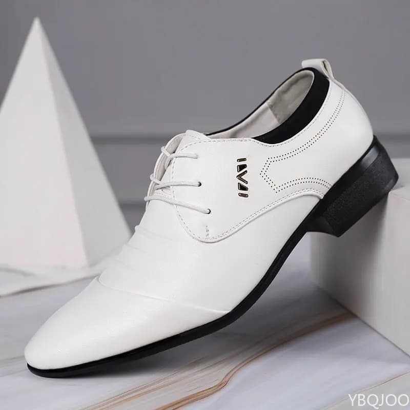 New Men's plus size shoes Trendy versatile business Flats Fashion comfort leather shoes Wedding party Male formal footwear Homme