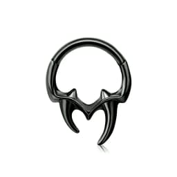 Tusk Flower Heart Waterdrop Moon Branch Chain Septum Piercing Daith Conch Hoop Earring Clicker Segment Ring 316 Surgical Steel