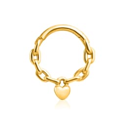 Tusk Flower Heart Waterdrop Moon Branch Chain Septum Piercing Daith Conch Hoop Earring Clicker Segment Ring 316 Surgical Steel