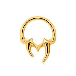 Tusk Flower Heart Waterdrop Moon Branch Chain Septum Piercing Daith Conch Hoop Earring Clicker Segment Ring 316 Surgical Steel