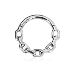 Tusk Flower Heart Waterdrop Moon Branch Chain Septum Piercing Daith Conch Hoop Earring Clicker Segment Ring 316 Surgical Steel