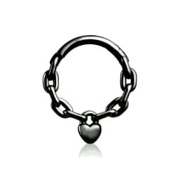 Tusk Flower Heart Waterdrop Moon Branch Chain Septum Piercing Daith Conch Hoop Earring Clicker Segment Ring 316 Surgical Steel
