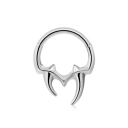 Tusk Flower Heart Waterdrop Moon Branch Chain Septum Piercing Daith Conch Hoop Earring Clicker Segment Ring 316 Surgical Steel