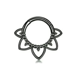 Tusk Flower Heart Waterdrop Moon Branch Chain Septum Piercing Daith Conch Hoop Earring Clicker Segment Ring 316 Surgical Steel