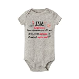 Aunt Definition French Printed Baby Bodysuit Cute Bear Print Infant Romper Funny Newborn Clothes Toddler Short Sleeve Jumpsuit