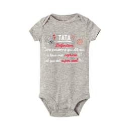 Aunt Definition French Printed Baby Bodysuit Cute Bear Print Infant Romper Funny Newborn Clothes Toddler Short Sleeve Jumpsuit